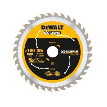 DeWalt DT99563-QZ XR Xtreme Runtime 190mm x 30mm x 36T CSB Circular Saw Blade