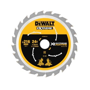 DeWalt DT99568-QZ XR Xtreme Runtime 216mm x 30mm x 24T CSB Circular Saw Blade