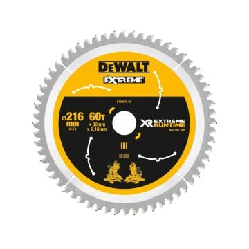 DeWalt DT99570-QZ XR Xtreme Runtime 216mm x 30mm x 60T CSB Circular Saw Blade