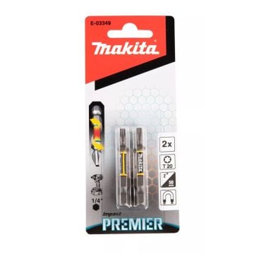 Makita E-03349 Double Premier Impact Torsion Bit T20-50 x2 Pcs