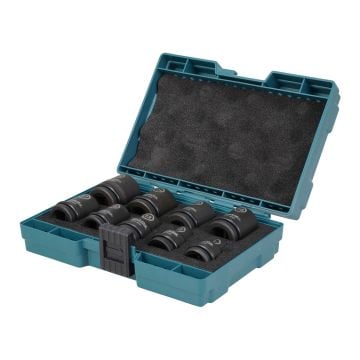 Makita E-16564 Impact Black 1/2" Square Socket Set x9 Pcs