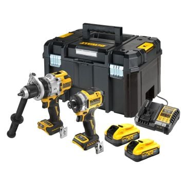 DeWalt DCK2200H2T-GB 18v XR Brushless Combi Drill & Impact Driver Twin Kit Inc 2x 5.0Ah Powerstack Batteries