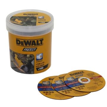 DeWalt DT20540-QZ Thin Fast Cut 125mm Metal Cutting Discs x100 Pcs