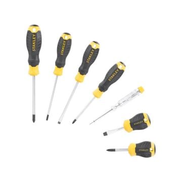 Stanley STHT16166-0 Cushion Grip Flared Phillips Screwdriver Set With Voltage Tester x7 Pcs