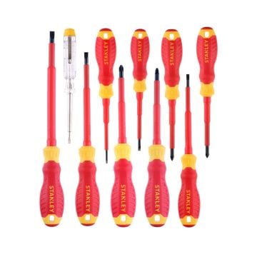 Stanley STHT60032-0VDE Slim Pozidriv Slotted Phillips Screwdriver Tester Set x10 Pcs