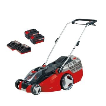 Einhell GE-CM 43 Li M Twin 18v Power X-Change Brushless 43cm Lawnmower Inc 2x 4.0Ah Batts & 2x Charger