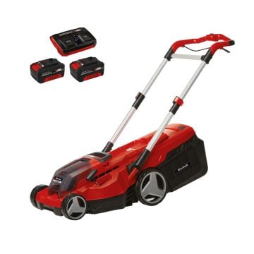 Einhell RASARRO 36/38 Twin 18v Power X-Change Brushless 38cm Lawnmower Inc 2x 4.0Ah Batts