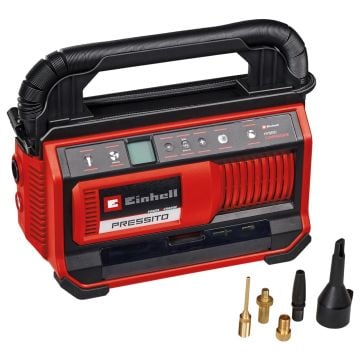 Einhell PRESSITO 18/25 18v Hybrid Power X-Change Air Compressor Body Only/240v Inc Adapter Set