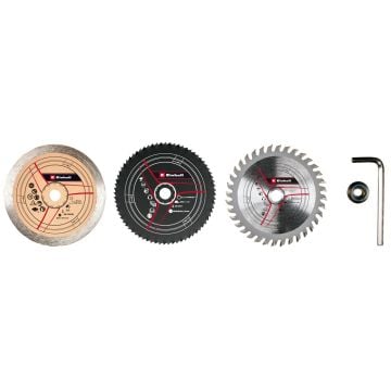 Einhell 49575915 Saw Blades Set For Mini Hand Circular Saws 89mm x3 Pcs