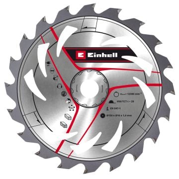 Einhell 49583359 TCT HM Tungsten Carbide 150mm Circular Saw Blade
