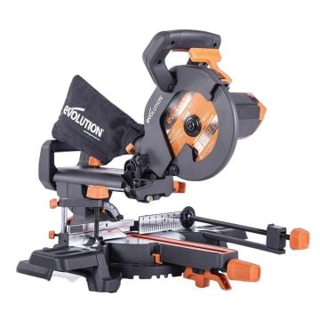 Evolution R210SMS+ 210mm Sliding Mitre Saw With TCT Blade