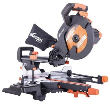 Evolution R255SMS+ 255mm Sliding Mitre Saw With TCT Blade