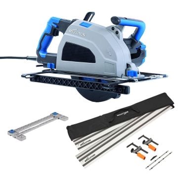 Evolution S210CCS 210mm Heavy Duty Metal Cutting Circular Saw Kit + 1x Track Adapter & 2x 1400mm Saw Tracks