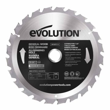 Evolution GW185TCT-24 General Wood 185mm 24T Mitre Saw Blade