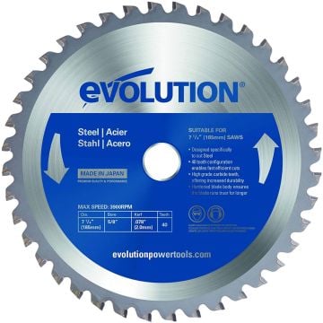 Evolution M185TCT-40CS Mild Steel Cutting Blade 185mm x 20mm x 40T