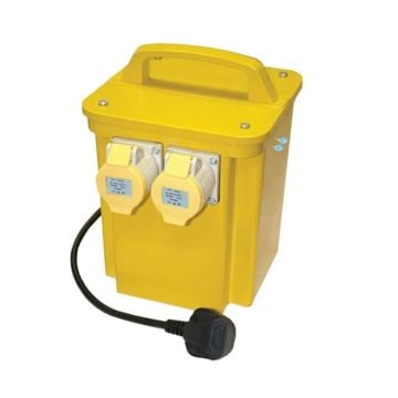 Faithfull TRAN33A 3.3kVA Dual Socket Site 110v Transformer