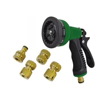 Faithfull FAIHOSEGSK5 x5 Piece Garden Hose Connector and Spray Set
