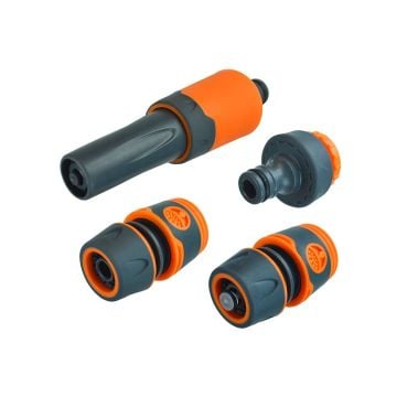 Faithfull FAIHOSEPLKIT x4 Piece Hose Connector and Nozzle Set 12.7mm