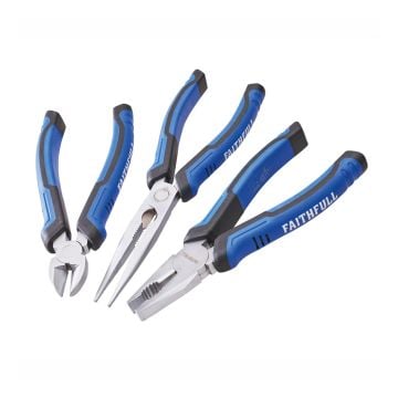 Faithfull PLSET3LN 3 Piece Plier Set x3 Pcs
