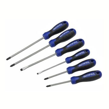 Faithfull SDSET6PRO Soft Grip Screwdriver Set x6 Pcs