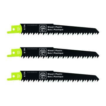 Fein HCS 130 T6 WP 150mm Reciprocating Saw Blade 6TPI x3 Pcs 31324000455