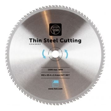 Fein 63502304000 Thin Steel Cutting Blade 355mm x 25.4mm x 90T