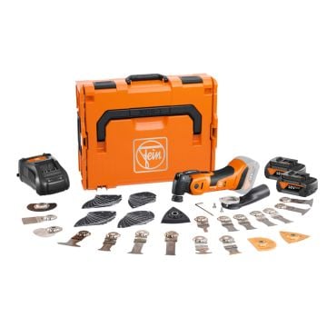 Fein AMM 700 Max Top Select AMPShare 18v Brushless MultiMaster Kit Inc 60x Accessories & 2x 4.0Ah Batts