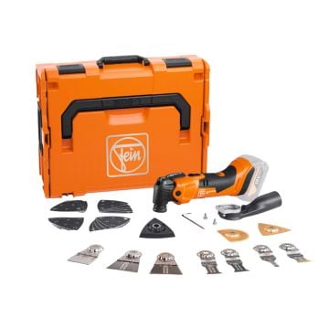 Fein AMM 500 Plus Top AMPShare 18v MultiMaster Body Only Kit Inc 31x Accessories In L-Boxx Carry Case