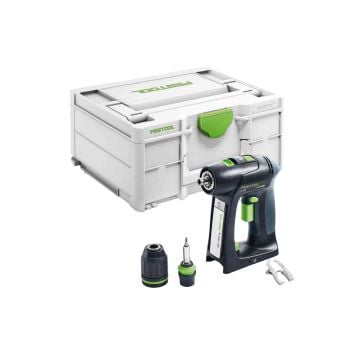 Festool 576434 C 18-Basic 18v Cordless Brushless Drill Body Only In Carry Case