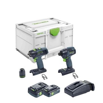 Festool 577245 TID 18 HPC 4,0 I-Set T18 Screwdriver & Drill Twin Set