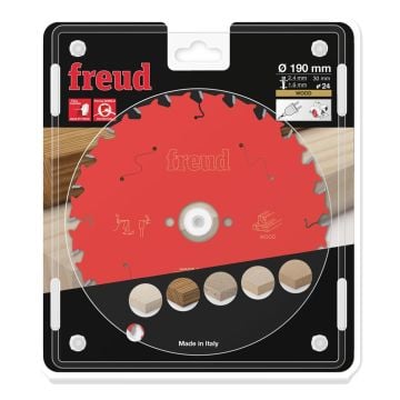 Freud F03FS09717 Wood Circular Saw Blade 190 x 30 x 2.4/1.6 x T24