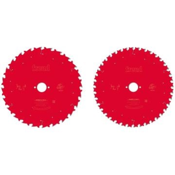 Freud F03FS09894 Wood Circular Saw Blade Twin Set 250mm x 30mm x 24T & 40T x2 Pcs