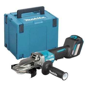 Makita GA056GZ01 40v Max XGT Brushless 125mm Flat-Head Paddle Switch Angle Grinder Body Only In Carry Case