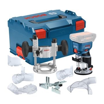 Bosch Professional GFK 18V-8 18v Cordless Brushless Palm Router Body Only In L-Boxx Carry Case 06016C2004