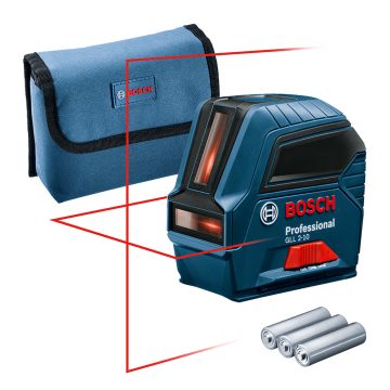 Bosch Professional GLL 2-10 Red Line Laser Level Inc 3x AA Batteries 0601063L00