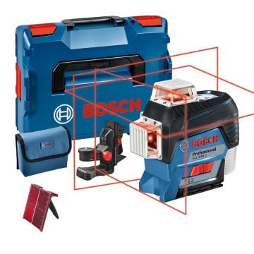 Bosch Professional GLL 3-80 C 12v Multi-Line Red Laser Level Body Only In L-Boxx 136 Carry Case