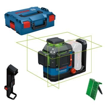 Bosch GLL 18V-120-33 CG Cordless Cross-Line 360° Laser Body Only In L-Boxx Carry Case