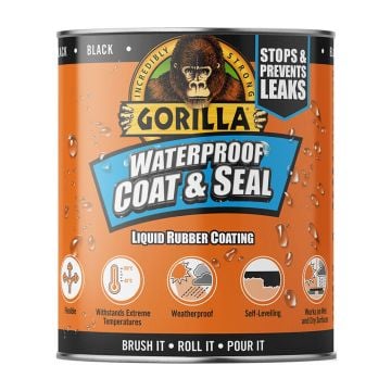 Gorilla GRGPSPBL473 Waterproof Coat & Seal Liquid Rubber Coating 473ml