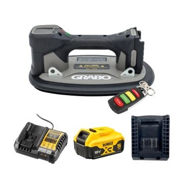 Grabo Pro Brushless 14.8v Cordless Vacuum Lifter DeWalt Bundle Inc 1x Adaptor, 1x 5.0Ah Battery & 1x Charger GRAB330