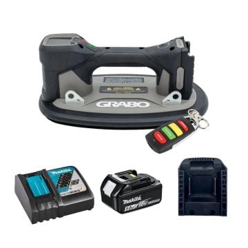 Grabo Pro Brushless 14.8v Cordless Vacuum Lifter Makita Bundle Inc 1x Adaptor, 1x 5.0Ah Battery & 1x Charger GRAB330