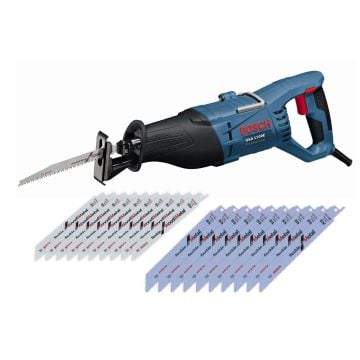 Bosch Professional GSA 1100 E Reciprocating Sabre Saw + 20 Saw Blades