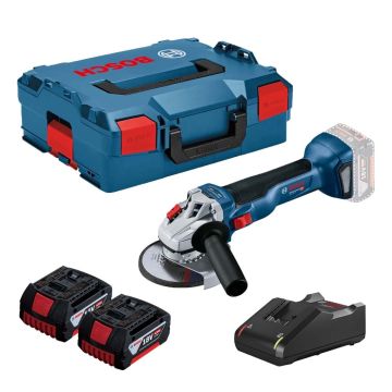 Bosch Professional GWS 18V-10 115mm / 4.5" Angle Grinder Inc 2x 4.0Ah Batts