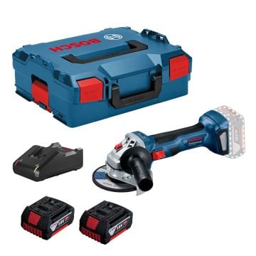 Bosch Professional GWS 18V-7 Brushless 115mm / 4.5" Angle Grinder Inc 2x 4.0Ah Batts