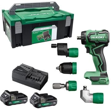 HiKOKI DS18DDQJRZ 18v Brushless 5-In-1 Drill Driver Inc 2x 2.0Ah Batteries
