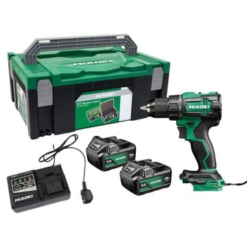HiKOKI DV18DEJFZ 18v Cordless Brushless Combi Drill Inc. 2x 5.0Ah Batteries