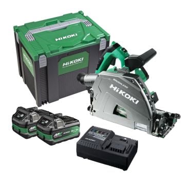 HiKOKI C3606DPAJVZ 36v MULTI VOLT Brushless Plunge Cut Saw Inc 2x 4.0Ah/8.0Ah Batteries
