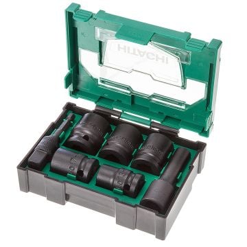 Hitachi 40030025 1/2" Impact Socket Stackable Bit Box 7 Pieces