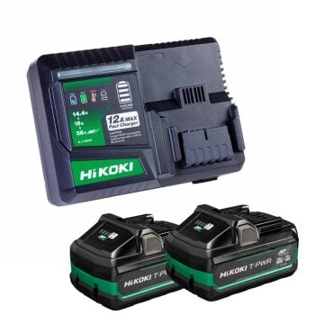 HiKOKI UC36YSL2JAZ 36v T-PWR MULTI VOLT Starter Pack Inc 18v 8.0Ah / 36v 4.0Ah Tabless Batts
