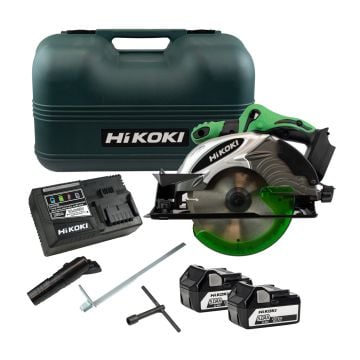 HiKOKI C18DSL-JJ 18v Cordless Circular Saw 165mm Inc 2x 5.0Ah Batts In Carry Case