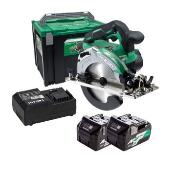 HiKOKI C3606DAJRZ 36v MULTI VOLT Brushless 165mm Circular Saw Inc 2x 2.5Ah Batts